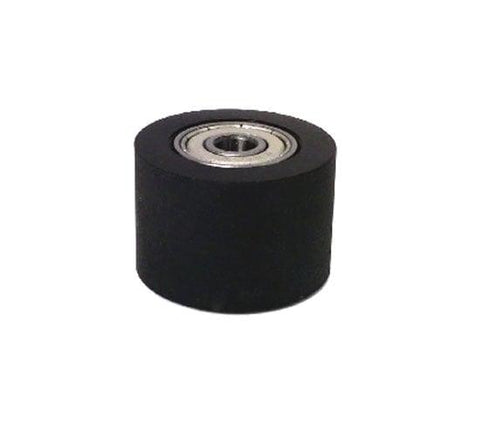 PU10x35x30ZZ Shielded Bearing with Black Polyurethane Tire 10x35x30mm - VXB Ball Bearings