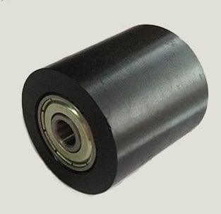 PU5x30x30ZZ Shielded Bearing - Black Polyurethane Tire 5x30x30mm