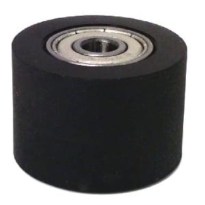 PU8x30x20ZZ Shielded Bearing with Black Polyurethane Tire 8x30x20mm - VXB Ball Bearings