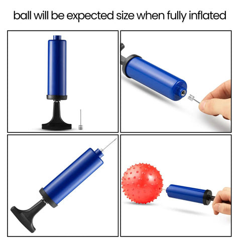 Pump and needle for Mini Knobby Balls - (Pack of 12) Bulk 5 Inch Sensory Balls and Spiky Massage Stress Balls