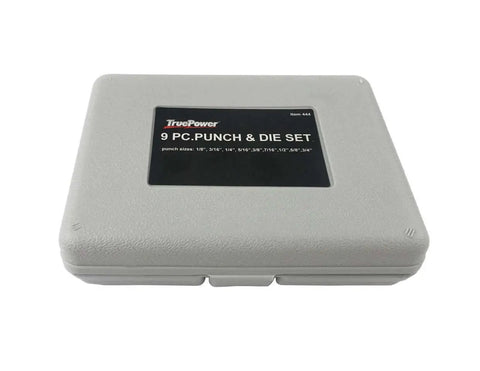 See Through 9 Piece Punch And Die Set With Clear Plate Guide case view