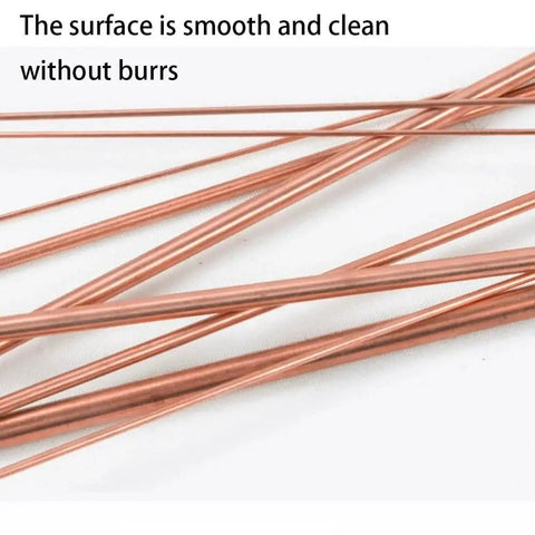 Smooth Pure Copper Round Rods Set 10 Piece 15.7 Inch Length 3mm Diameter 99.9 Percent Pure Copper for Grounding and Crafts