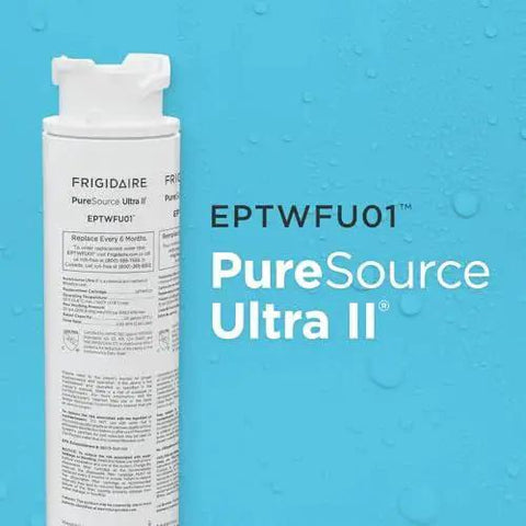 PureSource Ultra II Refrigerator Water Filter EPTWFU01, 1 Count, White, Carbon Based Filtration Removes Contaminants For Fresh Water.