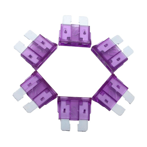 100 Pack 3 Amp ATC ATO Auto Fuses Regular Blade Fuses For Cars, Trucks, Boats, Marine And RV Electrical Systems, Tin Plated Zinc Terminals