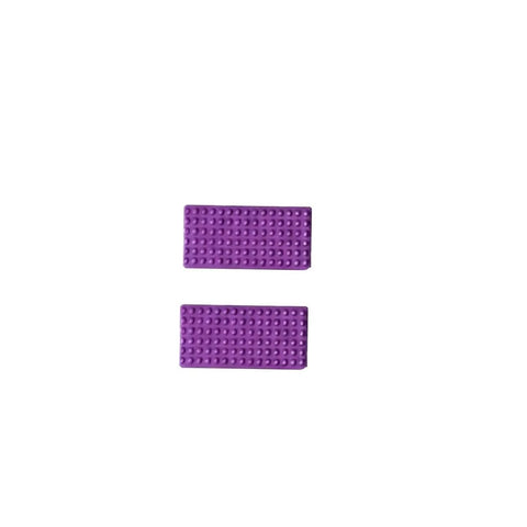 Purple ergonomic grip of Auto Carpet Brush Tool And Interior Vacuum Line Maker, showing grooved texture for vehicle upholstery detailing.