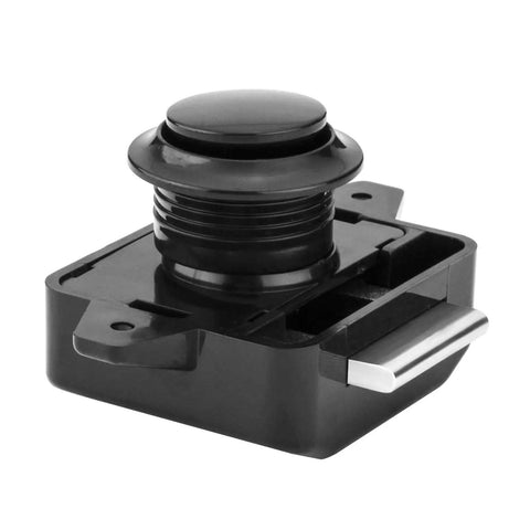 5 Piece Push Button Latch Cabinet Door Catch Keyless Cupboard Locks For RV Motorhome Camper Caravan Black Durable Zinc Alloy And ABS