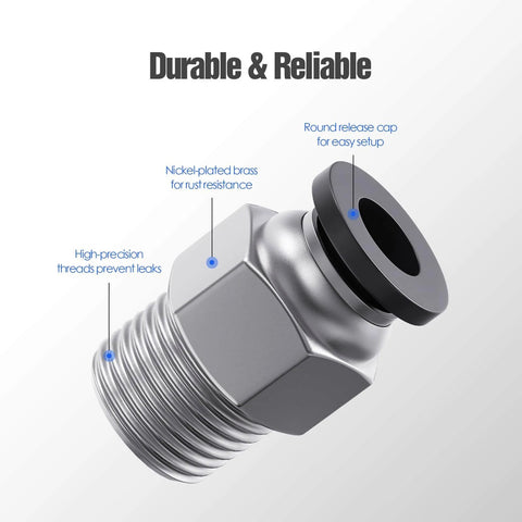 Push To Connect 4mm Bowden PTFE Tube Fittings For 3D Printers PC4 M10 Pneumatic Quick Couplers Push Fit Adapters