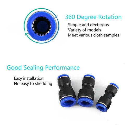 No Fuss Reducer Push To Connect Fitting Three Eighths To One Quarter Inch Tube OD For Pneumatic Quick Connectors Pack Of 10
