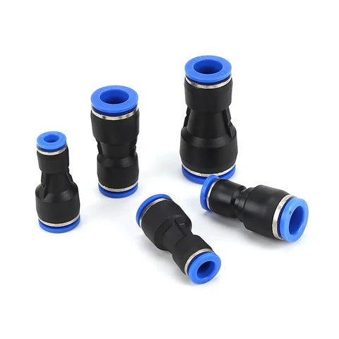 No Fuss Reducer Push To Connect Fitting Three Eighths To One Quarter Inch Tube OD For Pneumatic Quick Connectors Pack Of 10