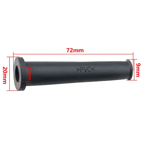 Heavy Duty PVC Cable Sleeve Boot Protector 10 Pack For Strain Relief Black Flexible Gland Cover And Hose Sheath Prevents Cable Bending And Wear 72.5mm Length 9mm Inner Diameter 20mm Bottom Diameter