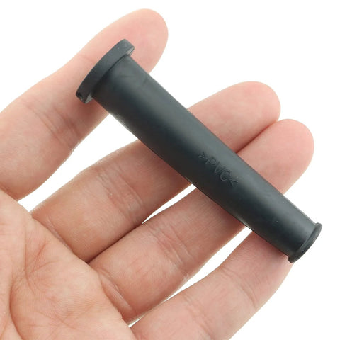 Heavy Duty PVC Cable Sleeve Boot Protector 10 Pack For Strain Relief Black Flexible Gland Cover 72.5mm Length in hand