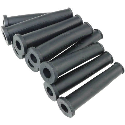 Heavy Duty PVC Cable Sleeve Boot Protector 10 Pack For Strain Relief Black Flexible Gland Cover And Hose Sheath Prevents Cable Bending And Wear 72.5mm Length 9mm Inner Diameter 20mm Bottom Diameter
