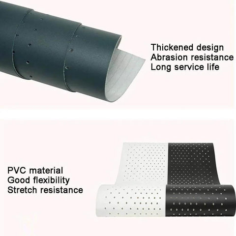 Black and white PVC conveyor belt material with abrasion resistance description for industrial packing machines replacement belt