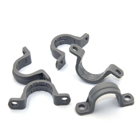 5 PVC pipe straps with two holes in a 12 Pack Three Quarter Inch PVC Pipe Straps With Two Holes Plastic Conduit Strap For PVC Pipes Conduit UL Listed