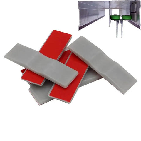 10 Pack Sliding Door Stopper Concave Locator Stick On Positioner Anti Collision Buffer Adapter For Wardrobe Upper Track Rail Roller