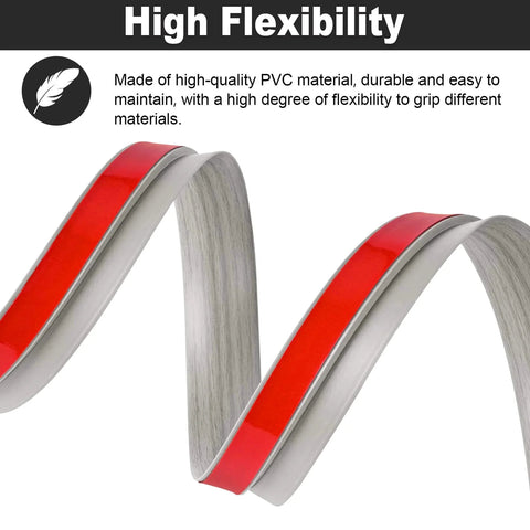 High flexibility of 10Ft Carpet Floor Transition Strip, Self Adhesive Floor Edging Trim Strip, PVC Threshold Cover for Doorway, Floor Divider Strip, Gray Forest
