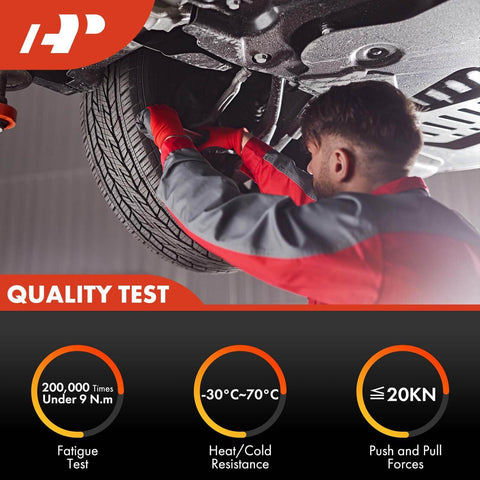 Mechanic performing quality test on car wheel for 2 Pack Front Upper Ball Joints For Mercedes Benz E Class CLS And SL Models 2003 To 2012 Compatible With E320 E350 E500 E550 CLS500 CLS550 SL550 SL600 AMG Variants