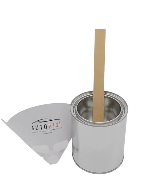 Quart Size Metal Paint Cans Two Pack With Lids Autorind Tinplate Unlined Silver Finish 100 Percent Recyclable