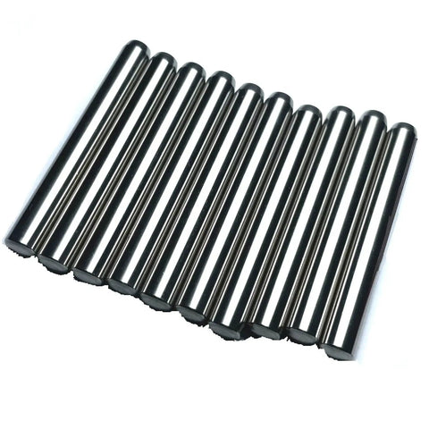 One Quarter Inch Dowel Pins 10 Pack For Furniture And Woodworking, Precision Ground Alloy Steel, Two Inch Length, by ZDingTech