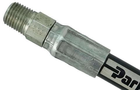 Quarter Inch Hydraulic Hose Assembly Two Wire Braided With Quarter Inch Male Npt Fittings On Both Ends 4000 Psi Working Pressure