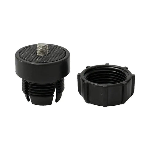 One Quarter Inch Screw To Seventeen Millimeter Ball Head Adapter Bracket For Tripods, two-piece design with screw and connector