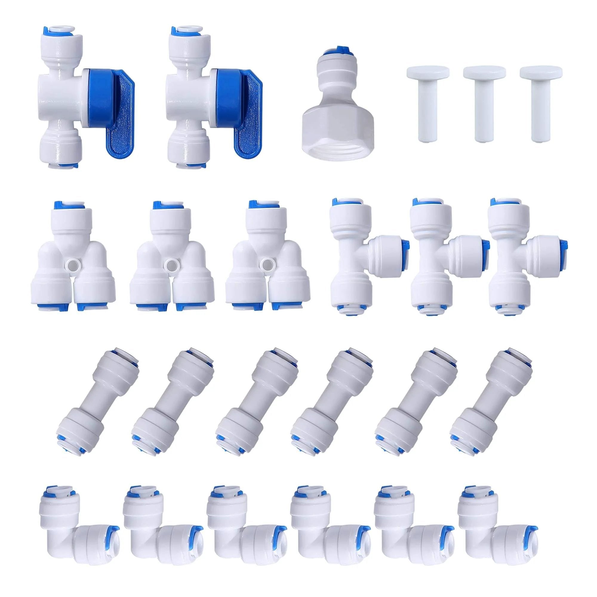 One Quarter Inch Quick Connect Push In Water Tube Fitt...