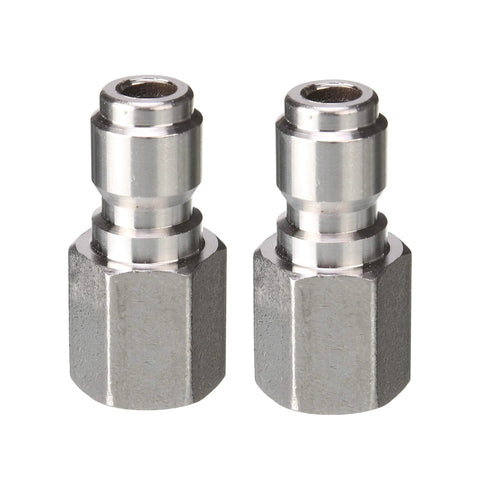 Pressure washer coupler set, two 1/4-inch quick-connect fittings to 1/4-inch female NPT, 5000 PSI, 2-pack