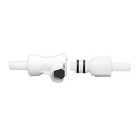 3/8 Inch Quick Connect Hose Fittings With Shut Off Check Valve For Gas, Liquid And Beer Lines, Food Grade Plastic Quick Disconnect