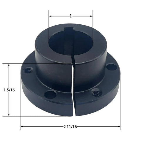 SH Style Quick Disconnect Bushing For Pulleys With 1 Inch Bore Carbon Steel Cast Construction Locking QD Bushing SH Type