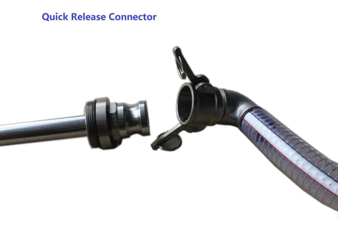 Quick release connector of Oil Transfer Pump, Air Operated, Pneumatic, 55 Gallon Drum, 1.25 Inch ID, Teflon Packing.
