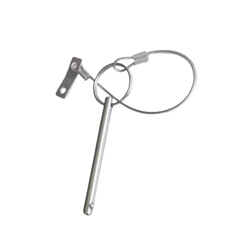 Four Sets Quarter Inch Diameter Single Ball Quick Release Pins Made From 316 Stainless Steel For Bimini Tops And Marine Hardware With Lanyard