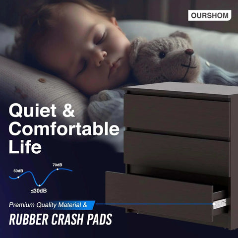 Sleeping child with teddy bear near dresser featuring 16 Inch Drawer Slides 1 Pairs (2pcs) Heavy Duty Full Extension Ball Bearing