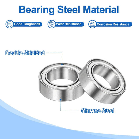 R1810ZZ Deep Groove Ball Bearings Double Shielded Chrome Steel with highlights of toughness and wear resistance
