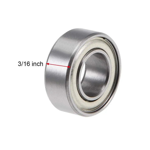 R188ZZ Double Shielded Deep Groove Ball Bearings Chrome Steel One Quarter Inch Bore One Half Inch Outer Diameter Three Sixteenth Inch Thickness