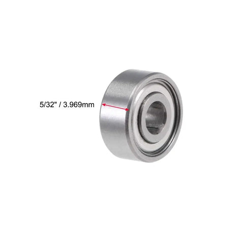 R2ZZ Deep Groove Ball Bearing 1/8 Inch Inner Diameter 3/8 Inch Outer Diameter 5/32 Inch Width Shielded Side View