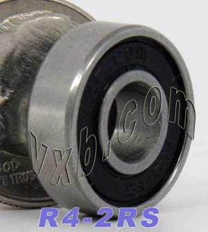 R4-2RS Bearing 1/4x5/8x0.196 inch Sealed Miniature - VXB Ball Bearings