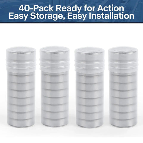 R8 2RS Ball Bearings 40 Pack With Half Inch Bore And One And One Eighth Inch Outer Diameter in storage tubes