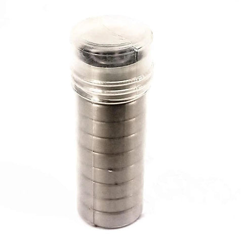 10 Pack R8-2RS Ball Bearings With Double Sided Seals stacked in plastic tube packaging for motors and wheelchairs