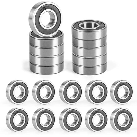 R8 2RS Ball Bearings 40 Pack With Half Inch Bore And One And One Eighth Inch Outer Diameter Five Sixteenths Inch Width Dual Rubber Seals Low Noise Operation For Power Tools Bicycles Appliances And Small Machinery Donepart