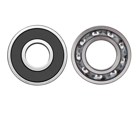 R8 2RS Deep Groove Ball Bearings With Double Rubber Seals And Bearing Steel For All Purpose Motors Wheels Home Appliances Garden Gear One Half By One And One Eighth By Five Sixteenths Inches 16 Pack product front view showing seals and metal structure
