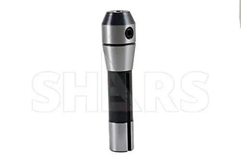 R8 End Mill Tool Holder With Three Eighths Bore And Seven Sixteenths UNF Drawbar Thread, Gauge Length 1.11 In, TIR 0.0004, Not Dual Contact, Milling Tool Mount For CNC Machines, Model 202-5302 By Shars, side view