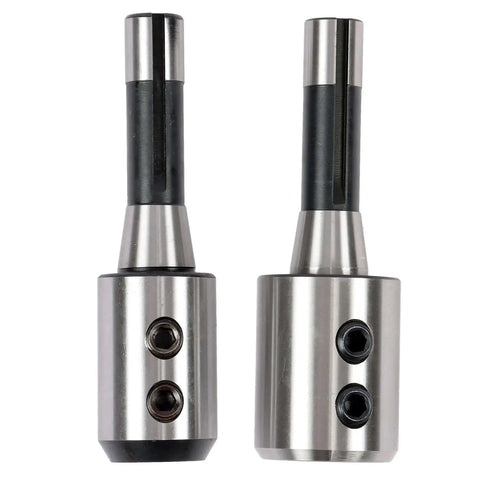 End Mill Holder Set R8 One Half To One And One Quarter Inch, 8 Piece, Bridgeport Type Milling Machine Compatible, Heavy Duty Steel Construction
