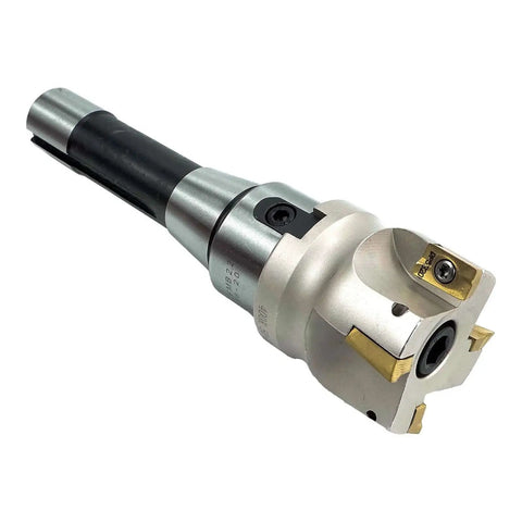 R8 Shank Face Mill Arbor Kit Seven Sixteen Inch Straight Shank 400R Cutter With 50mm Cutter Head And Ten Pcs APMT1604 Carbide Inserts