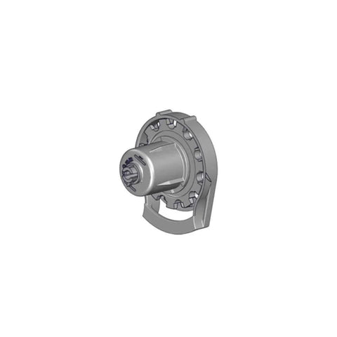 R8 Roller Shade Clutch for 1 1/4" Tube - Black Exterior, 3D view showing size and mechanism