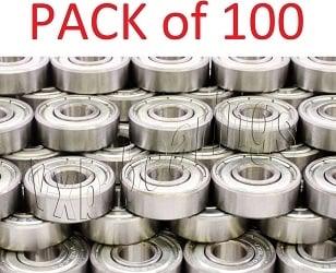 100-Pack R8ZZ-C3 QZY Ball Bearings - C3 Clearance