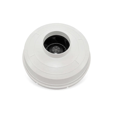 Radon Mitigation Inline Duct Fan, 260 CFM, Quiet And Energy Efficient, 4 Inch Electric Inline Fan In White with Glass Reinforced Poly Resin