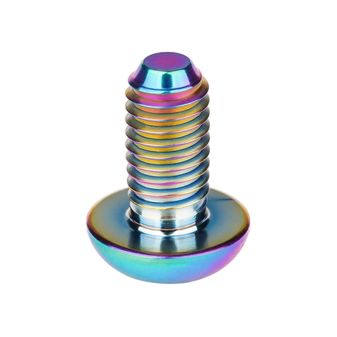 Wanyifa Titanium Bolt M3x10mm Allen Key Head Screw in rainbow finish for bicycle use, single screw close-up view