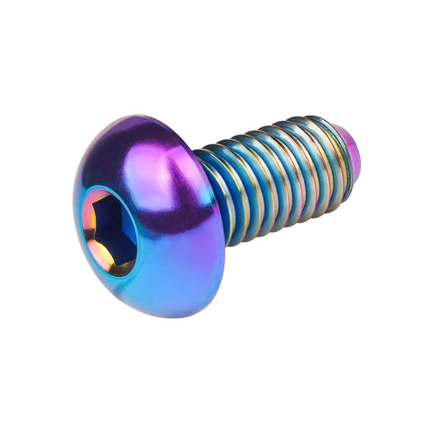 Wanyifa Titanium Bolt M3 8 10 12 15mm Allen Key Head Screw for Bicycle, Rainbow color, close-up of M3x10mm size