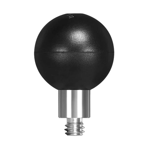 Two Pack Ball Mount Adapters With One Inch Rubber And Stainless Steel Ball And One Quarter Twenty Threaded Post For RAM Mounts B Size Compatibility