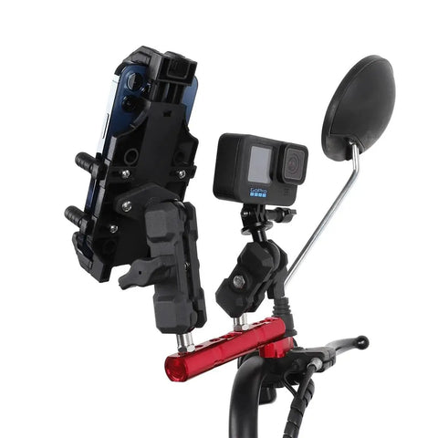 One Inch Ball Adapter With M6 X 1.0mm Threaded Post for RAM Mounts on bike handlebar with camera and phone holder